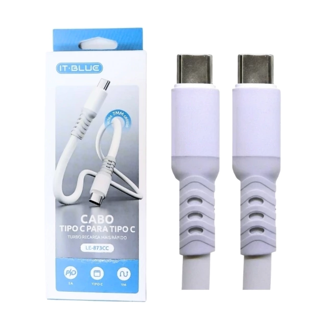 Cabo USB-C para USB-C IT-BLUE LE-873CC com embalagem