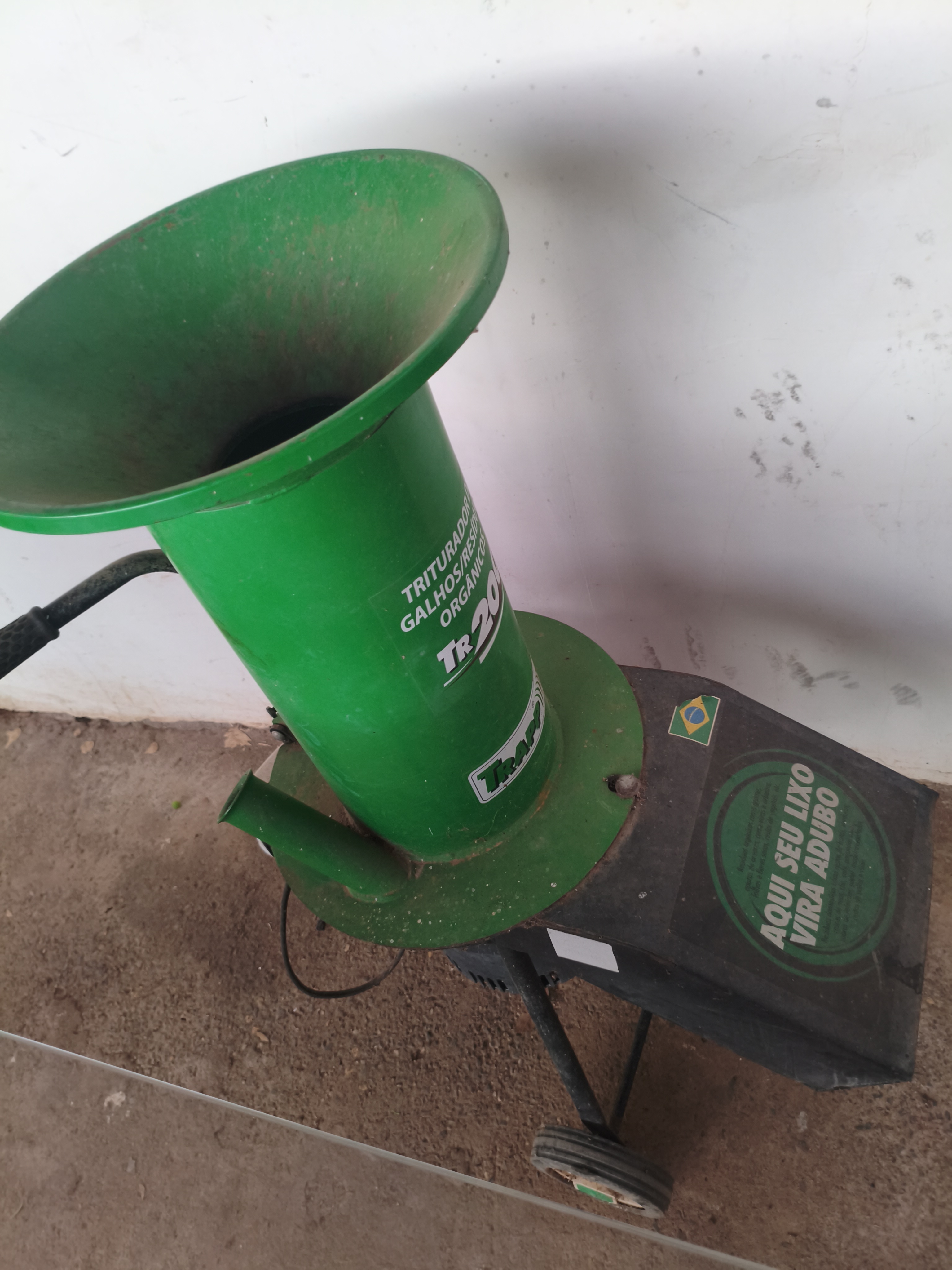 Triturador de galhos Trapp TR-200 seminovo, vista superior